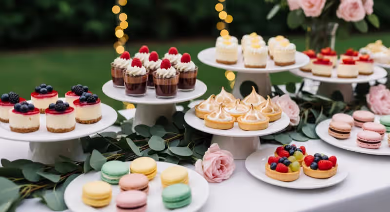 Mesa de dulces rosa elegante para fiesta de XV años en CDMX