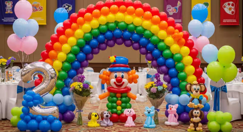 Mesa principal de cumpleaños infantil con precio ajustado a número de invitados en CDMX
