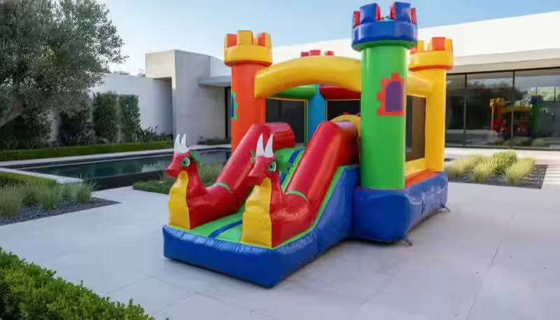 Dragones Rojos - Inflable mediano para fiestas infantiles