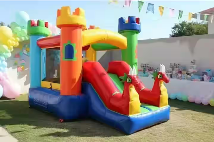 Inflable Dragones Rojos - Renta para fiestas infantiles CDMX