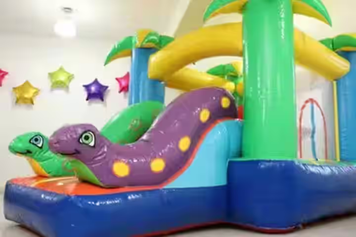 Inflable para fiestas Mini Jungla - Brincolin colorido CDMX