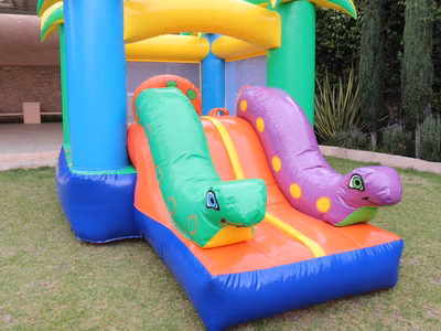 Jungla inflable completo - Vista en terraza jardin residencial CDMX