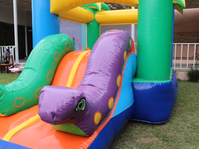Renta Jungla inflable - Vista completa en jardin exterior CDMX