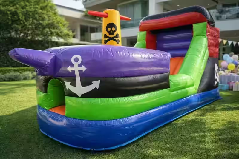 Barco Pirata - Inflable grande con tobogan para eventos en Magdalena Contreras