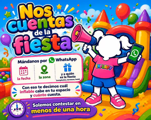 Conversación de WhatsApp para apartar fecha de fiesta