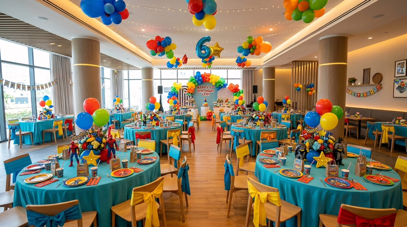 Interior de salón de fiestas infantiles en Nezahualcóyotl