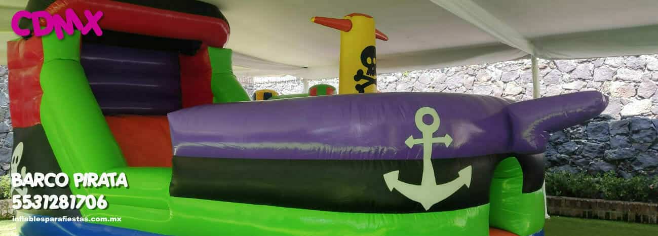 inflable para fiestas barco piratas